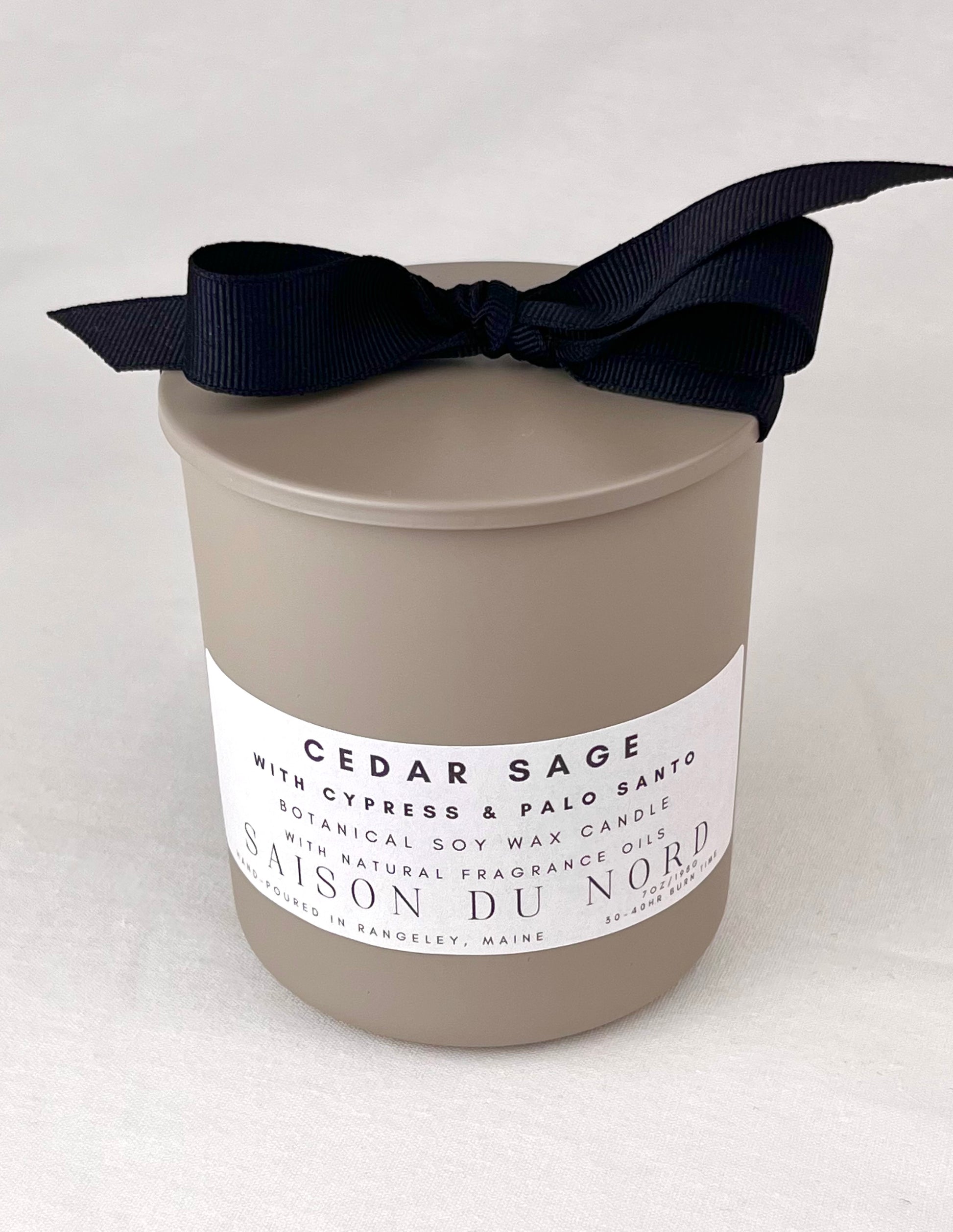 nontoxic soy wax candle all natural cedar sage