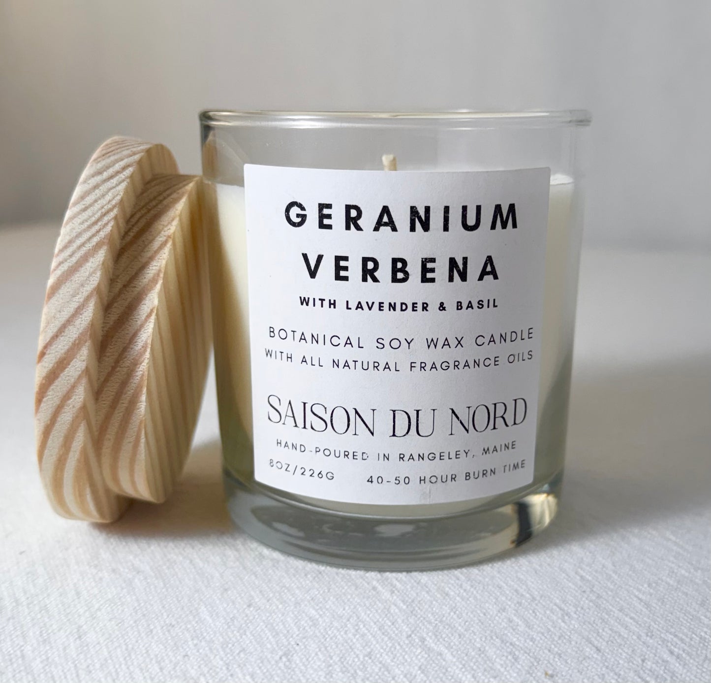 Geranium Verbena Soy Wax Candle
