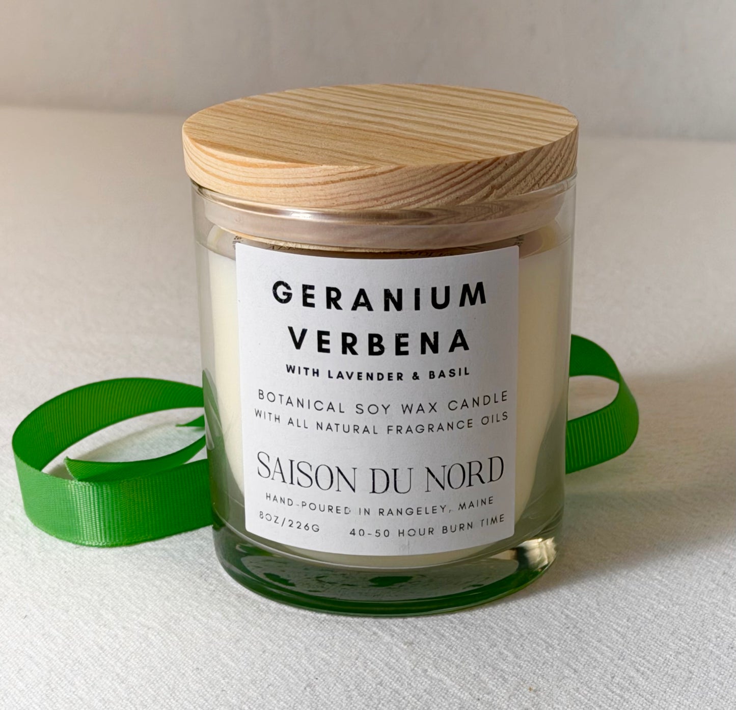 Geranium Verbena Soy Wax Candle