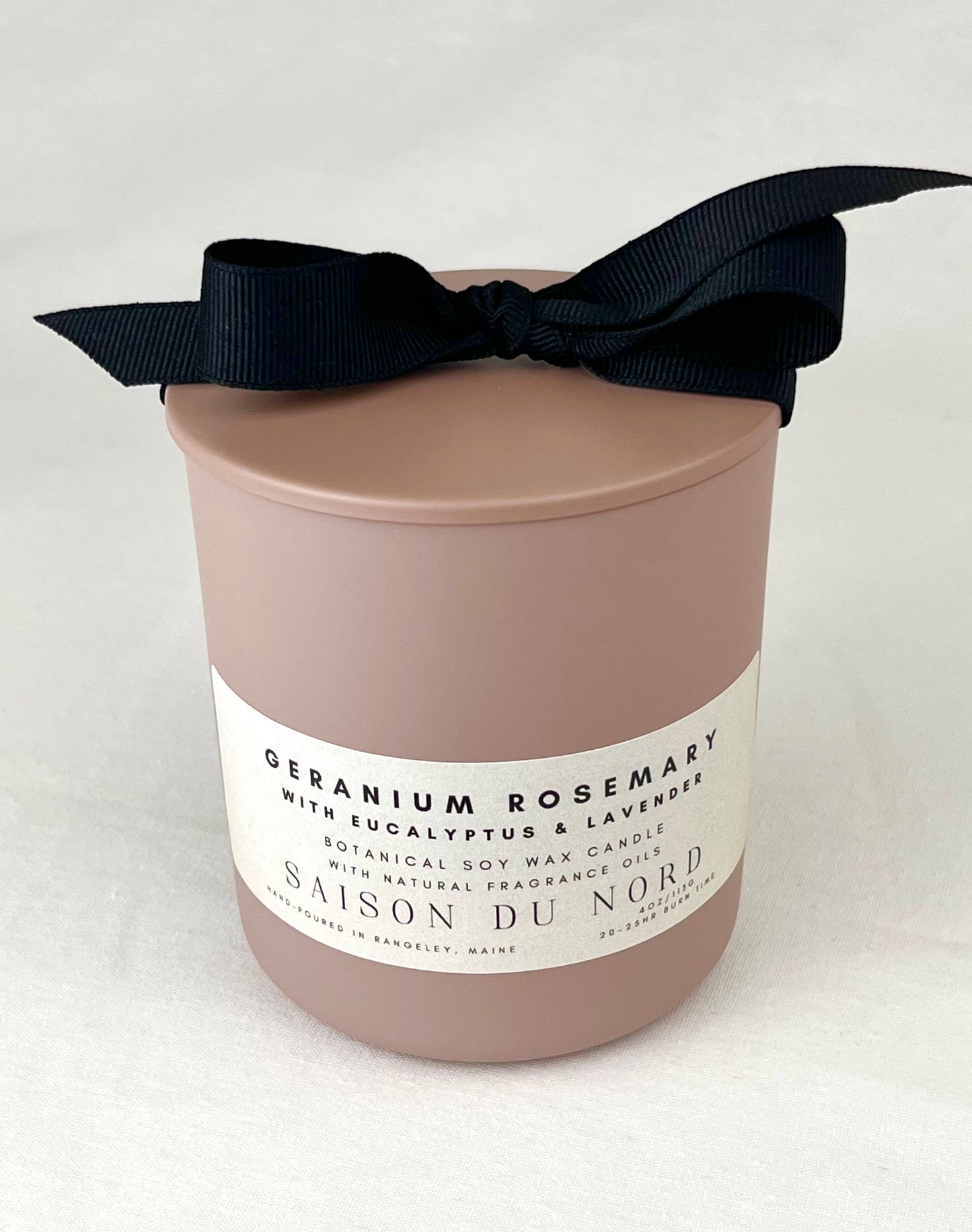 nontoxic soy wax candle all natural geranium rosemary