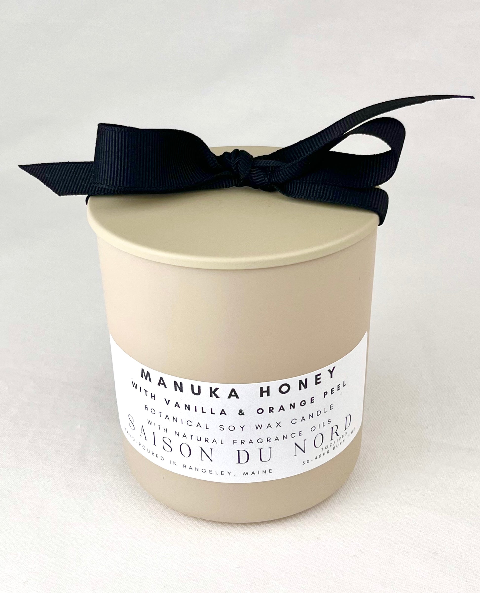 nontoxic soy wax candle all natural manuka honey vanilla