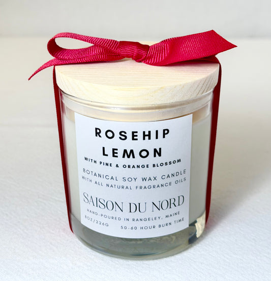 Rosehip Lemon Soy Wax Candle
